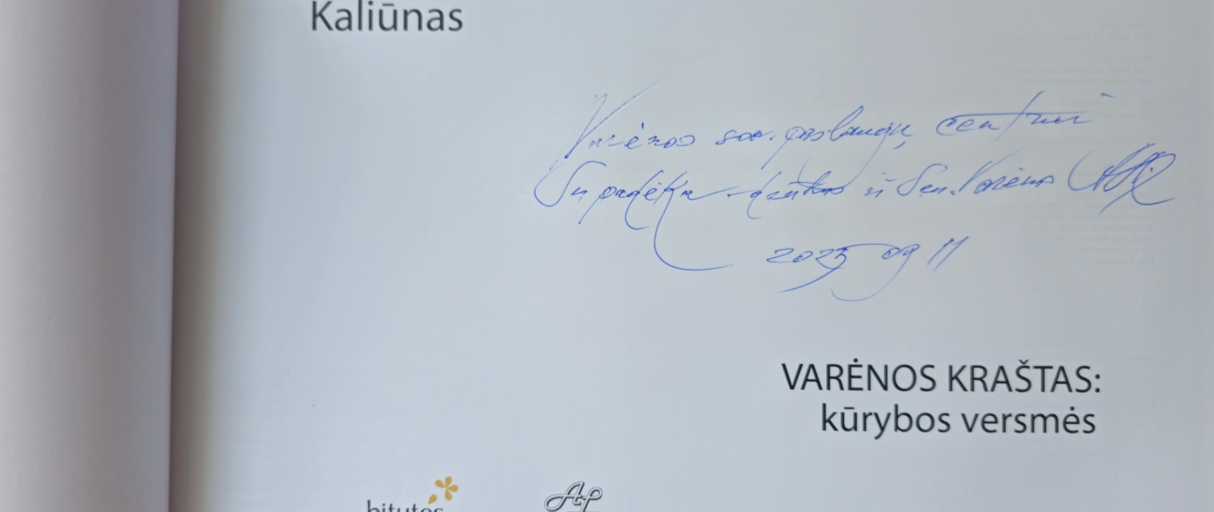 Valentino Algirdo Kaliūno padėka